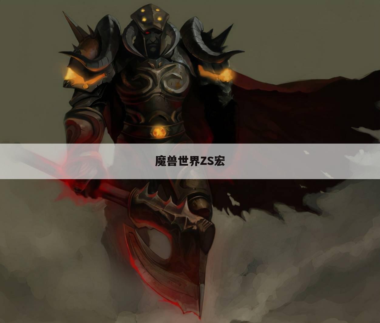 魔兽世界ZS宏