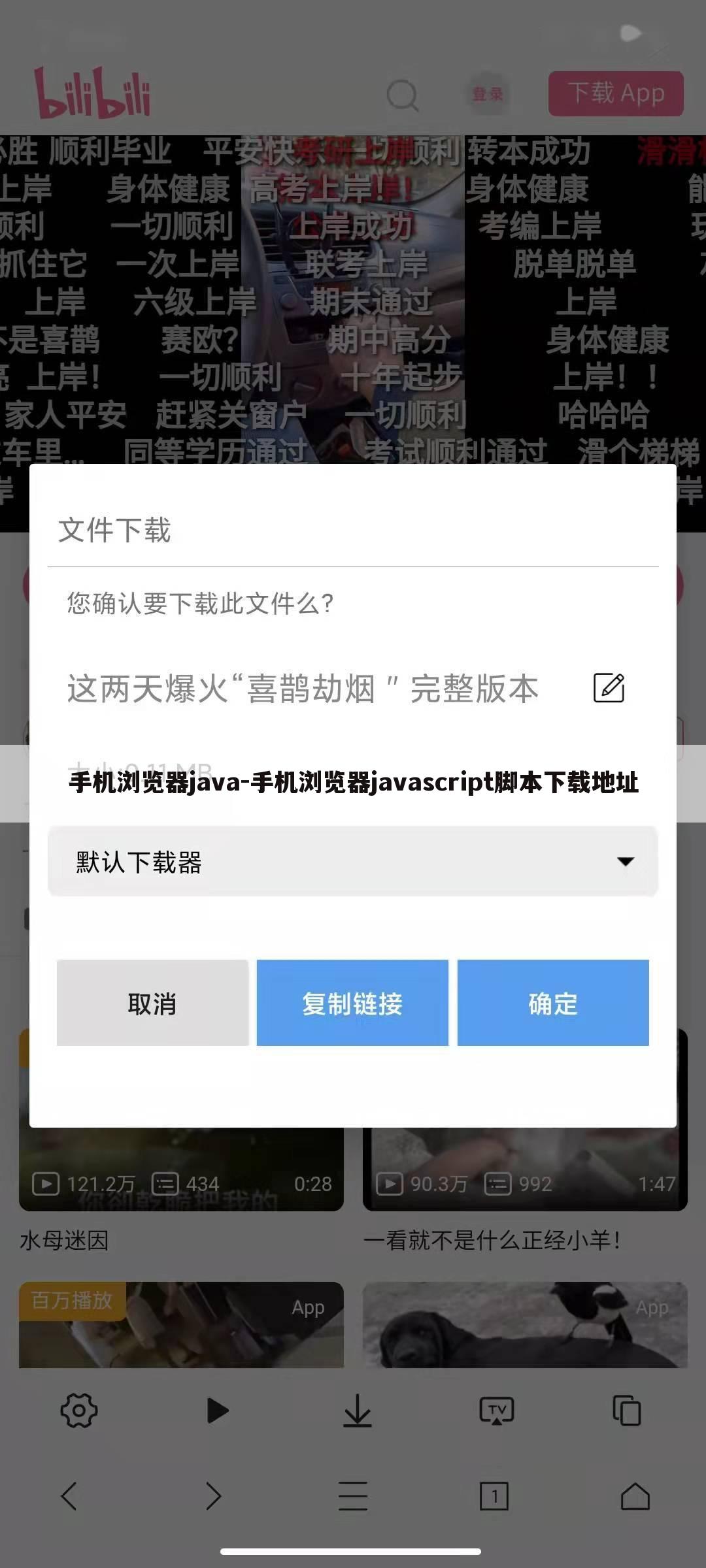 手机浏览器java-手机浏览器javascript脚本下载地址