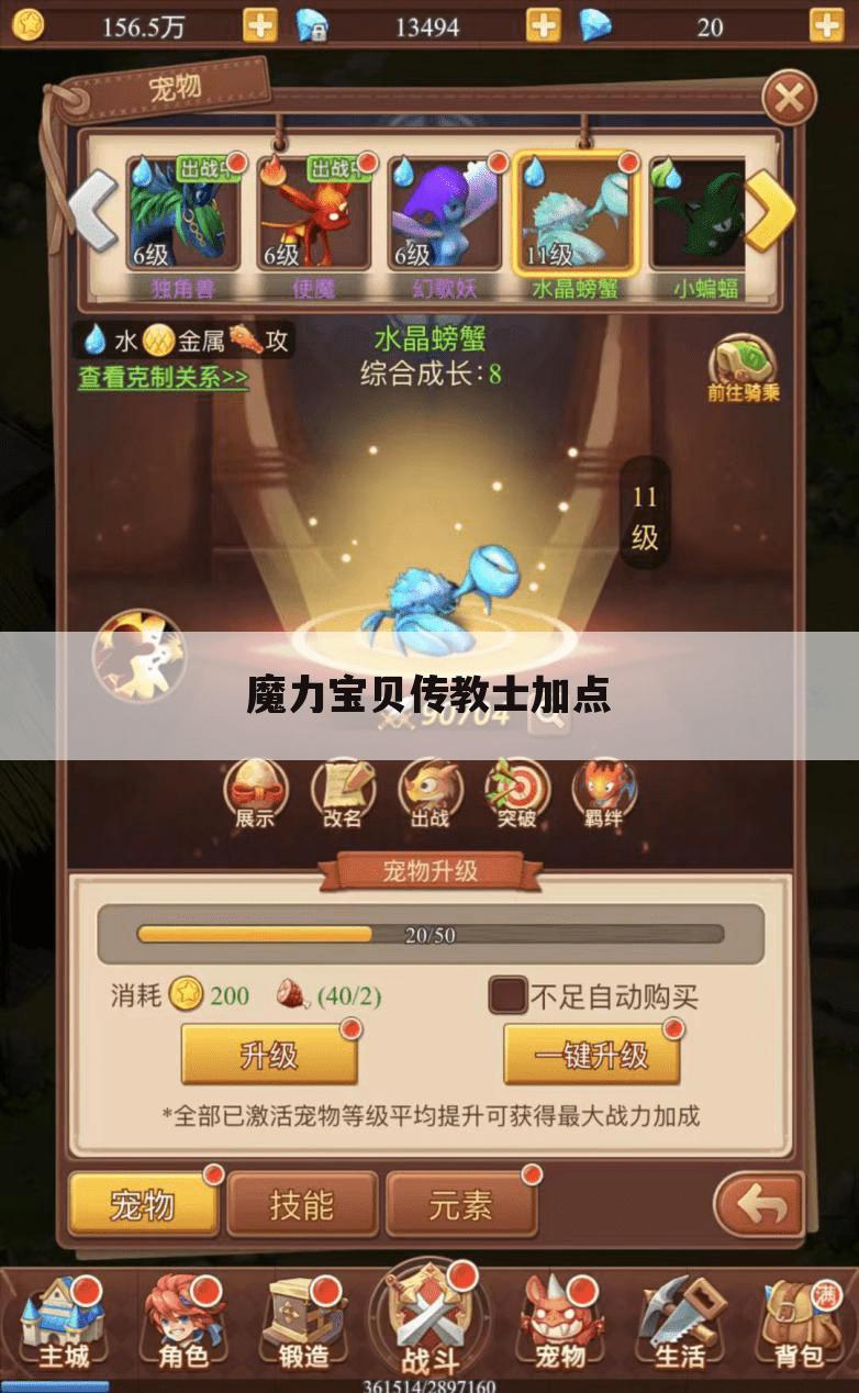 <b>魔力宝贝传教士加点</b>