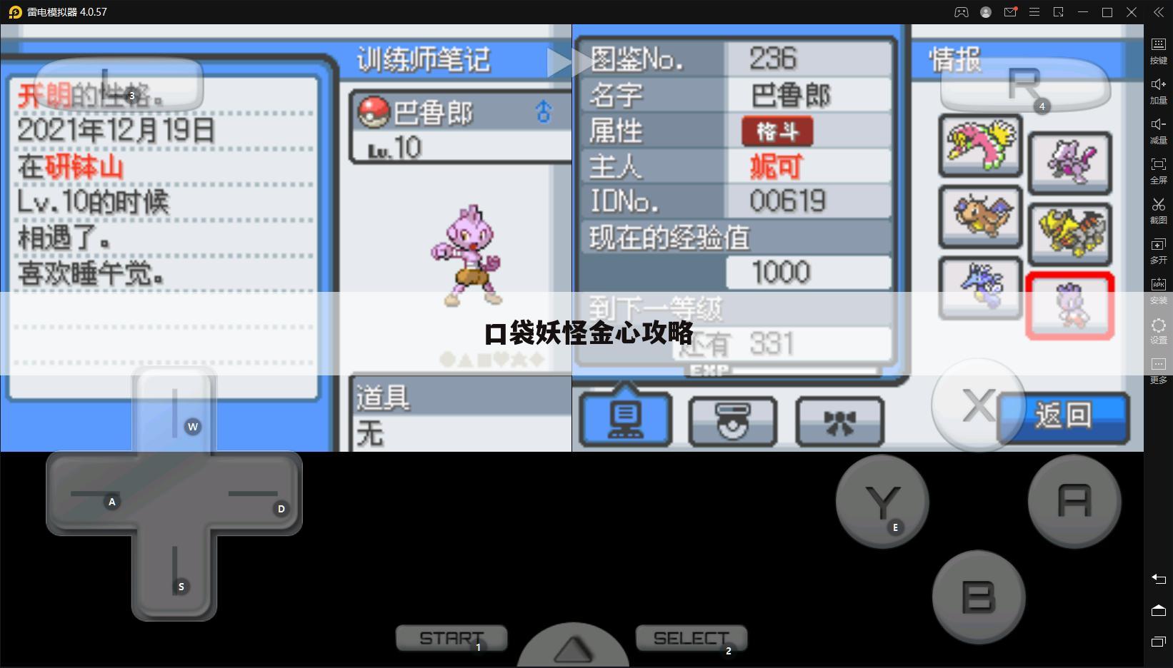 口袋妖怪金心攻略