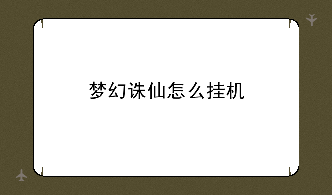 梦幻诛仙怎么挂机