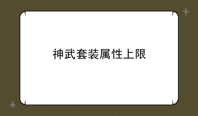 神武套装属性上限