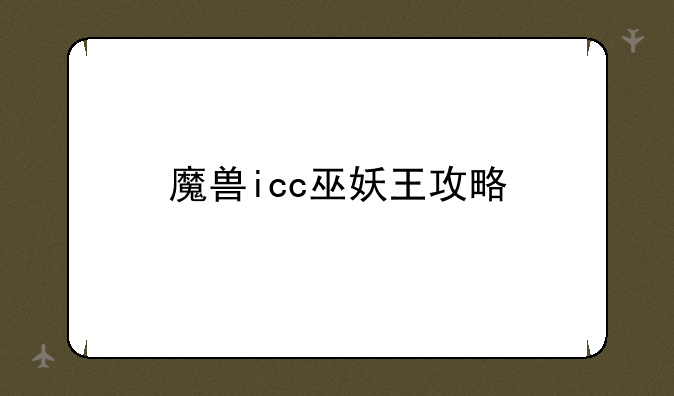 魔兽icc巫妖王攻略