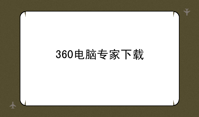 360电脑专家下载