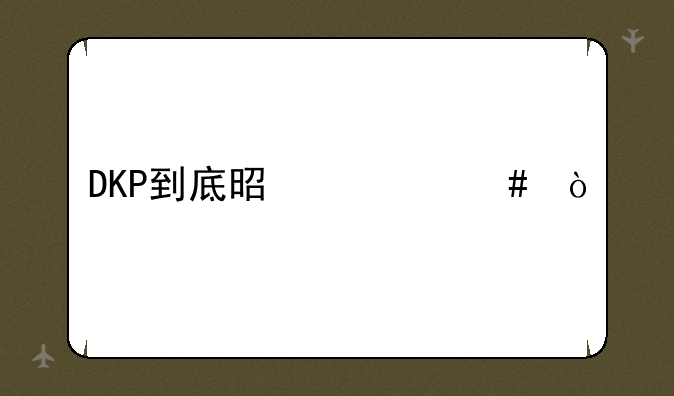 DKP到底是什么？