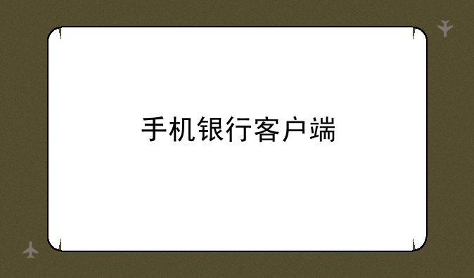 手机银行客户端