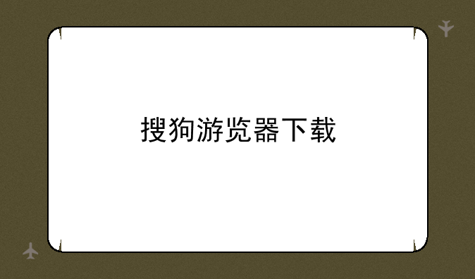 搜狗游览器下载