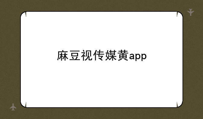 麻豆视传媒黄app