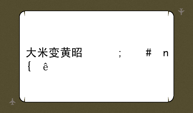 大米变黄是怎么回事