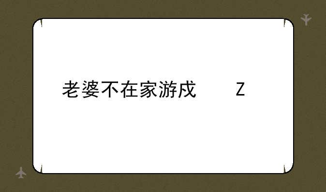 老婆不在家游戏文案