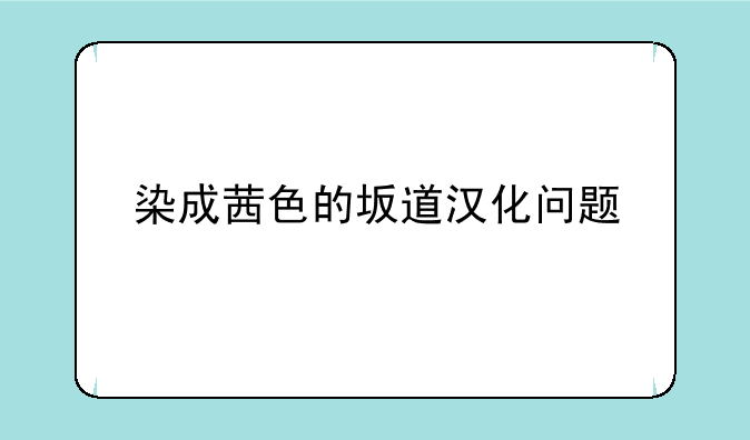 染成茜色的坂道汉化问题