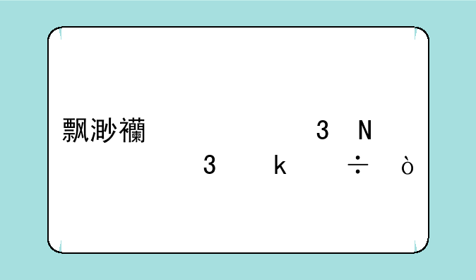 飘渺西游普陀山加点~飘渺