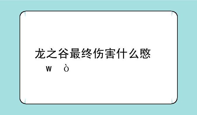 龙之谷最终伤害什么意思？