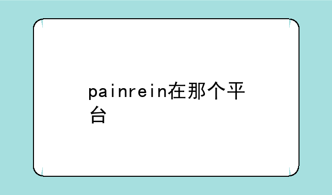 painrein在那个平台