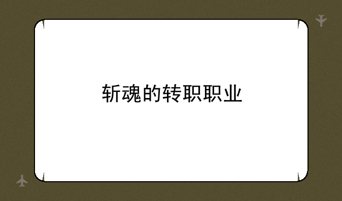 斩魂的转职职业