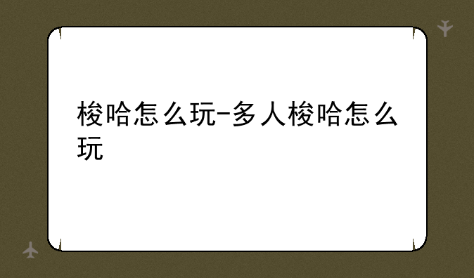 梭哈怎么玩-多人梭哈怎么玩