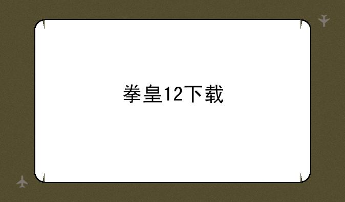 拳皇12下载