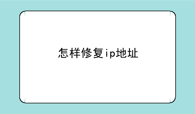 怎样修复ip地址